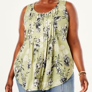 Chelsea Studio Button Front Pleated Tunic